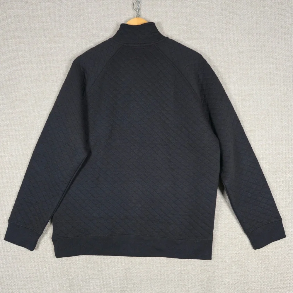 Blue 84 NHL Toronto Maple Leafs Mens Quilted Snap Mock Neck‎ Pullover Black Sz M